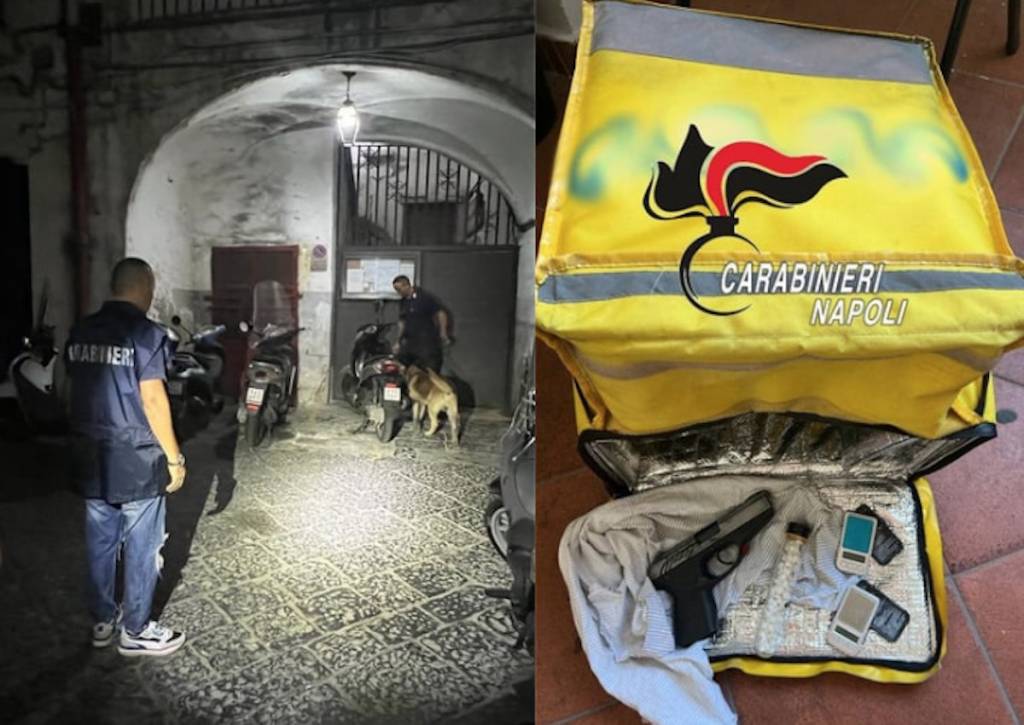 Blitz al rione Sanità: pistola nascosta nella sacca del rider