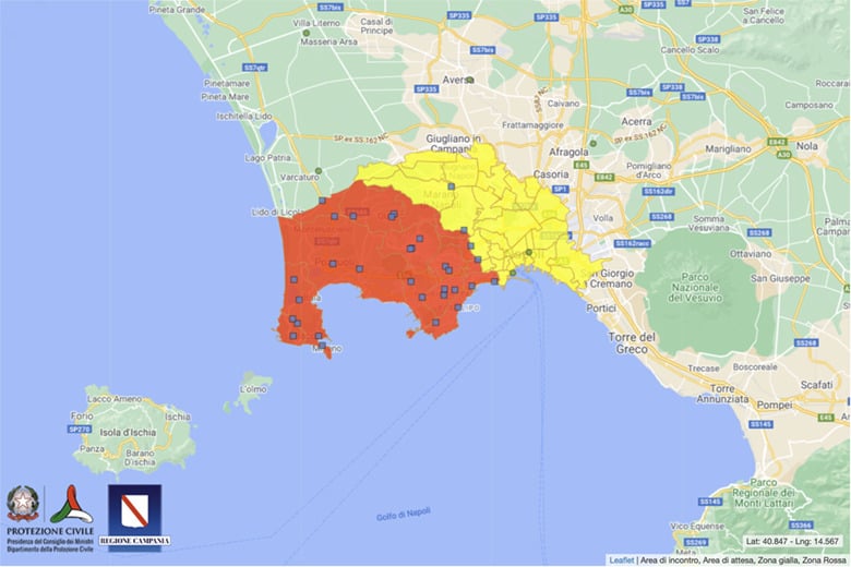 Quartieri di Napoli nella zona rossa dei Campi Flegrei: con quali regioni sono gemellati