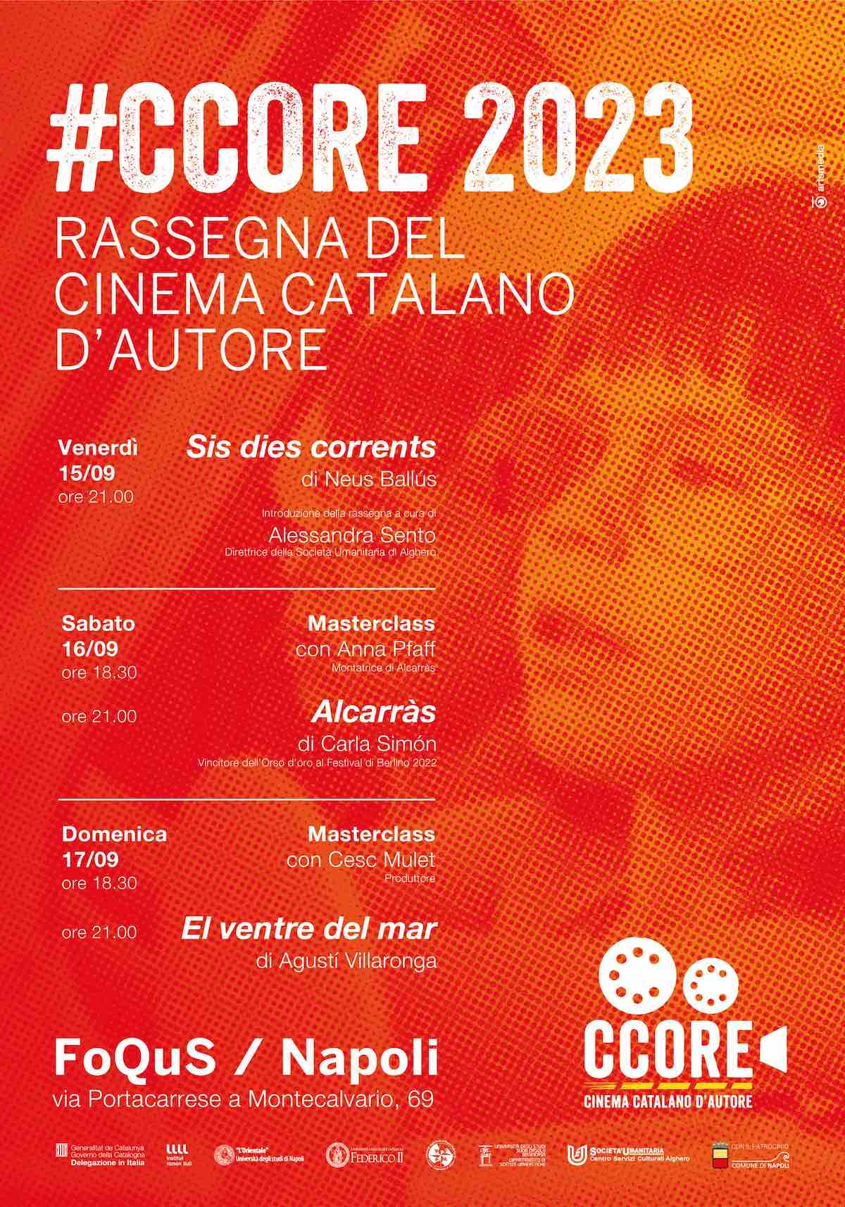 #CCORE 2023, torna ai Quartieri Spagnoli l’appuntamento con il grande cinema d’autore catalano
