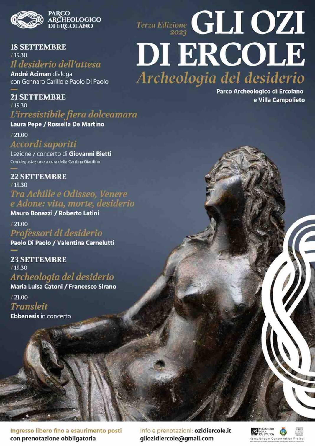 Gli Ozi di Ercole – terza edizione. Archeologia del desiderio dal 18 al 23 settembre