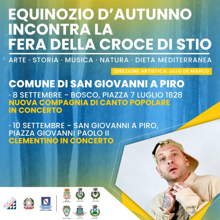 Weekend di musica a San Giovanni a Piro con Clementino e la musica popolare