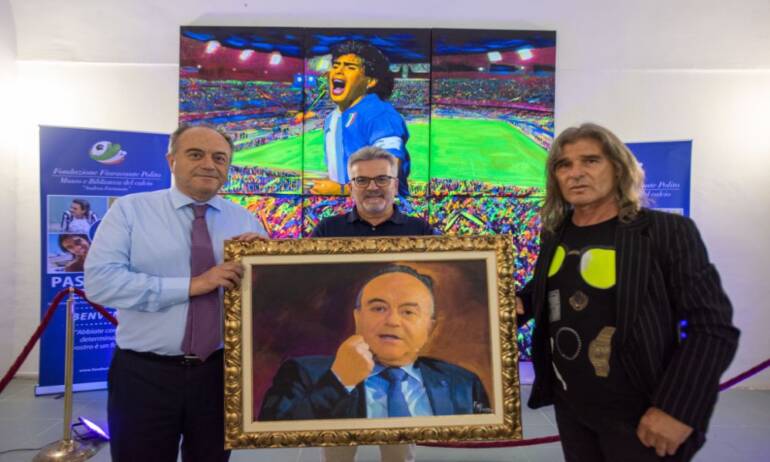 Il pittore Fernando Alfonso Mangone omaggia il procuratore di Napoli Gratteri con un ritratto