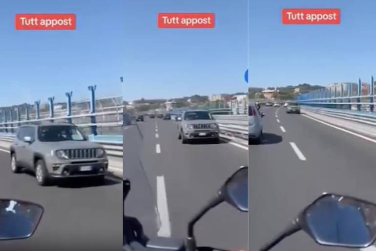Napoli, auto in retromarcia in tangenziale: multato 43enne georgiano