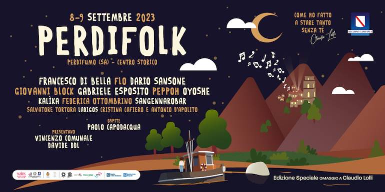 Perdifolk quest’anno raddoppia. Nell’antico borgo cilentano si esibiscono in omaggio a Claudio Lolli Francesco Di Bella, Dario Sansone, FLO, Gabriele Esposito, Giovanni Block e tanti altri