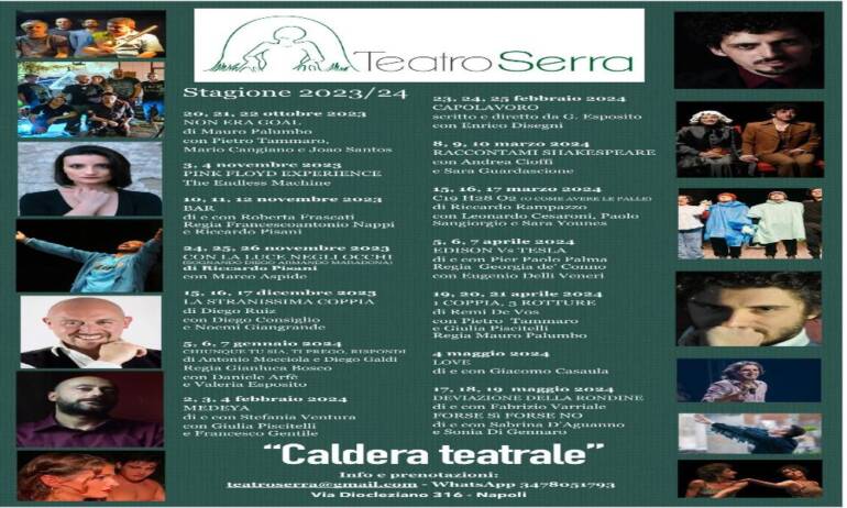Presentata la Stagione 2023/24 ‘Caldera Teatrale’ del Teatro Serra