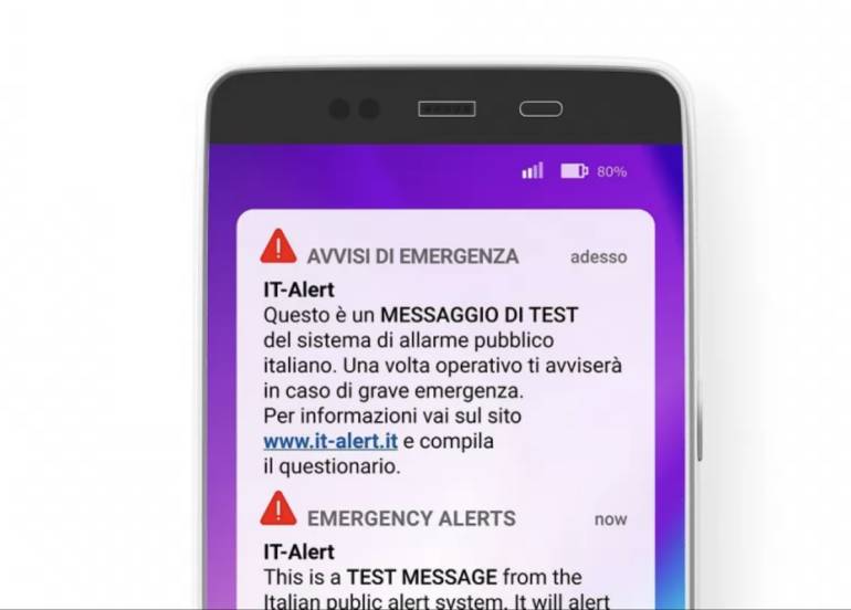 Campania, il 24 e 25 gennaio due nuovi test It-Alert
