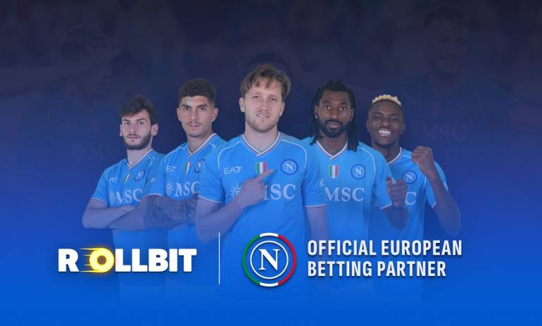 Il Calcio Napoli firma accordo di sponsorizzazione con Rollbit