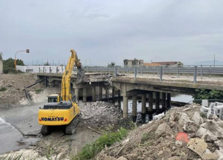Al via abbattimento e ricostruzione del Ponte Agnena a Cancello Arnone