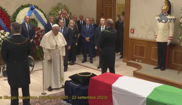 Ecco il messaggio scritto da Papa Francesco per ricordare Giorgio Napolitano