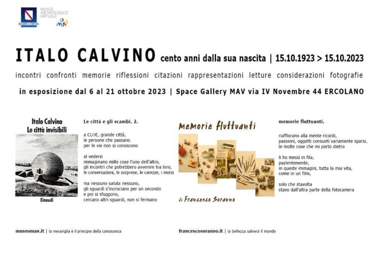 Al MAV di Ercolano Italo Calvino a 100 anni dalla sua nascita: 15.10.1923 – 15.10.2023