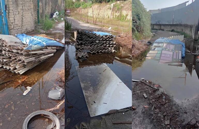 Soccavo, bomba ecologica in via Comunale Cintia
