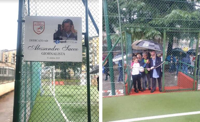 All’Arci Scampia è stato inaugurato il campo di calcetto intitolato alla memoria di Alessandro Sacco