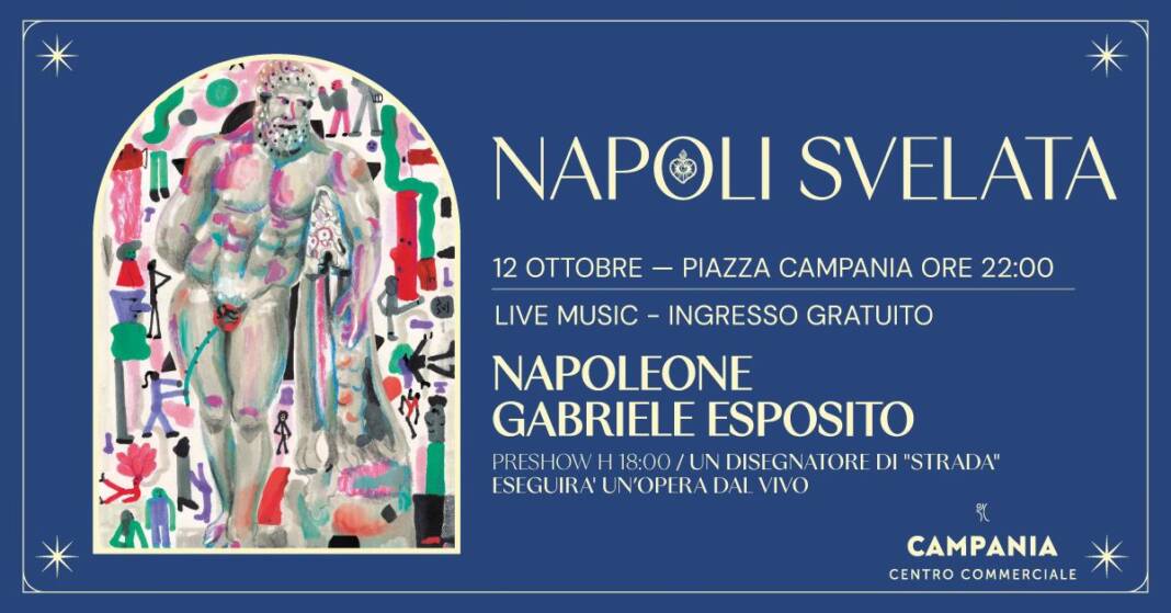 “Napoli svelata”, giovedì 12 ottobre Gabriele Esposito e Napoleone in concerto al Centro commerciale Campania