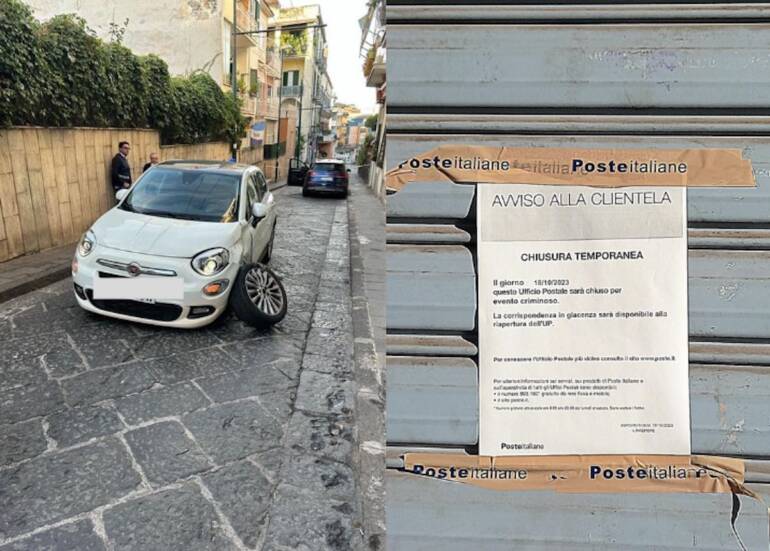 Portici, rapina all’ufficio postale: città blindata e caccia all’uomo