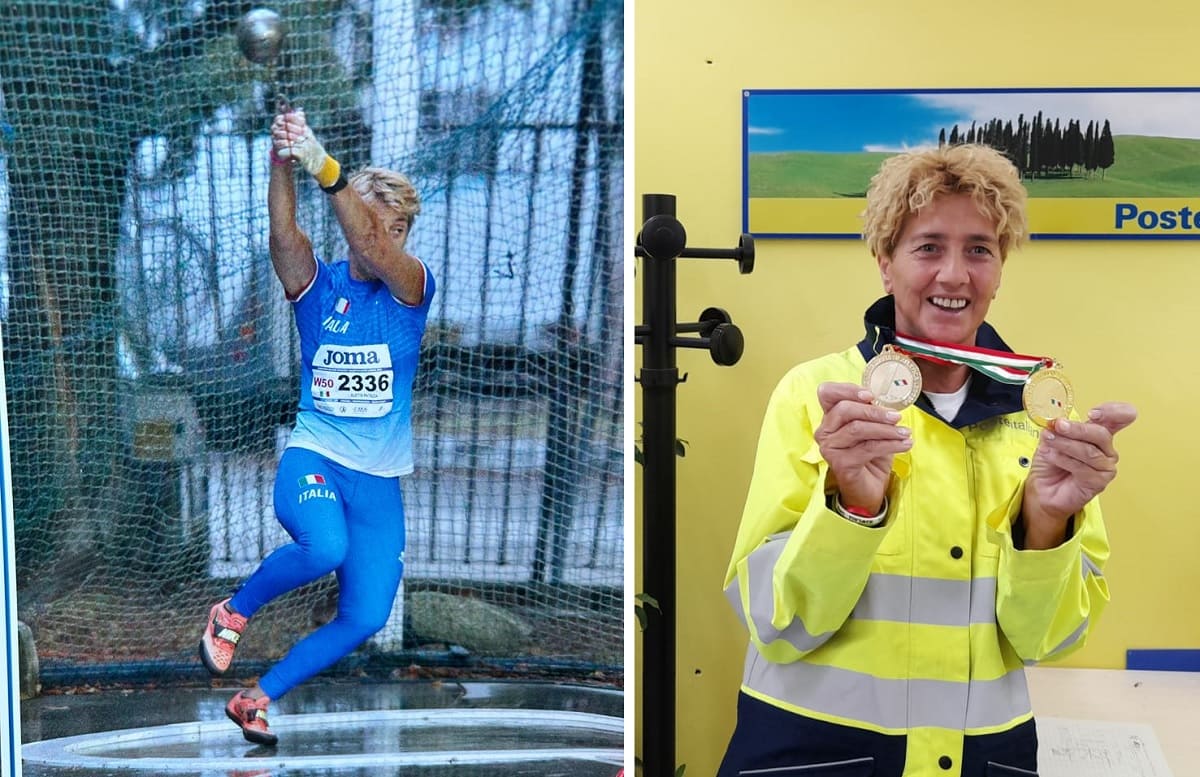 Lancio del martello, la postina-atleta Aletta trionfa agli Europei Master Indoor di Atletica