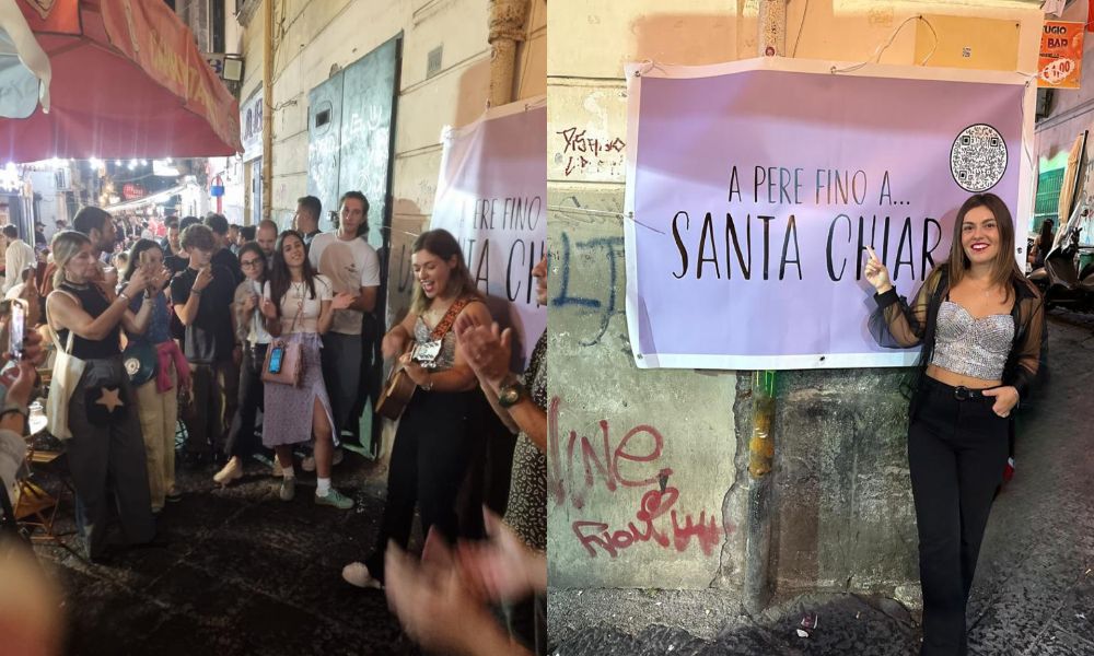 Veronica incanta i Quartieri Spagnoli con 'Santa Chiara'