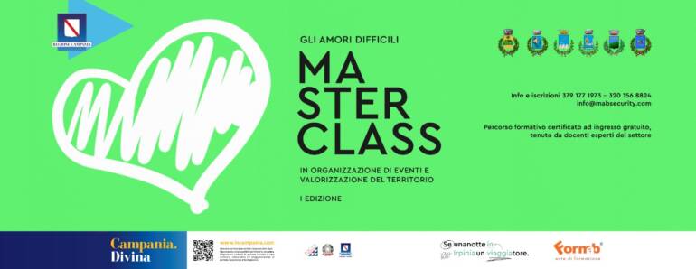 Se una notte in Irpinia un viaggiatore: al via la Masterclass ‘Gli amori difficili’ in organizzazione di eventi e valorizzazione del territorio