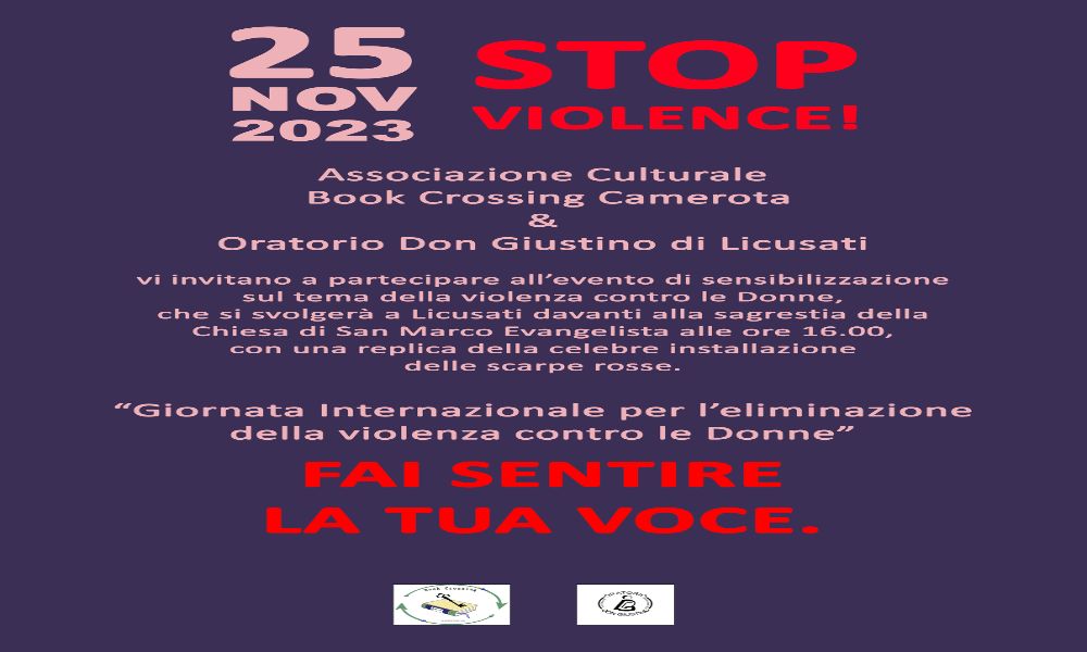 Licusati, giornata Internazionale per l’Eliminazione della Violenza contro le Donne