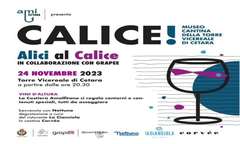 Le speciali degustazioni di ‘Alici al calice’ alla Torre Vicereale di Cetara