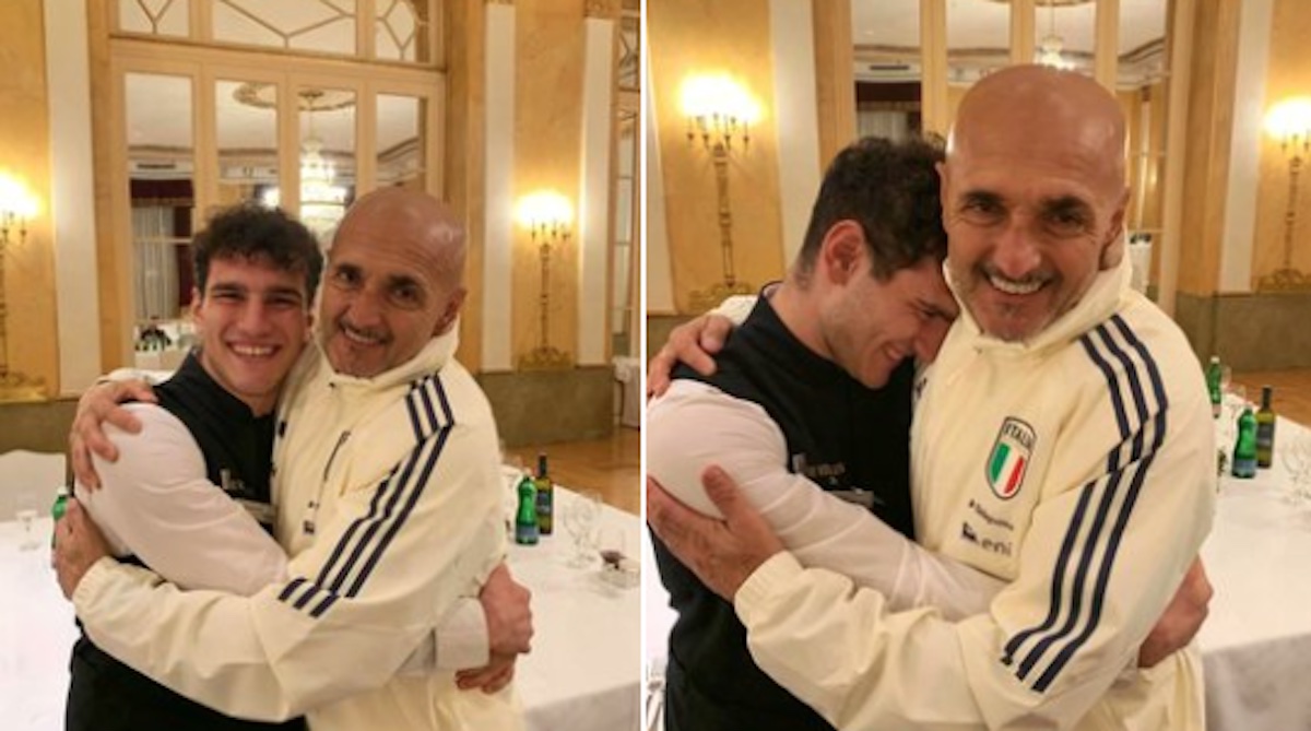 L’abbraccio tra Spalletti e il giovane cameriere tifoso del Napoli fa il giro del web
