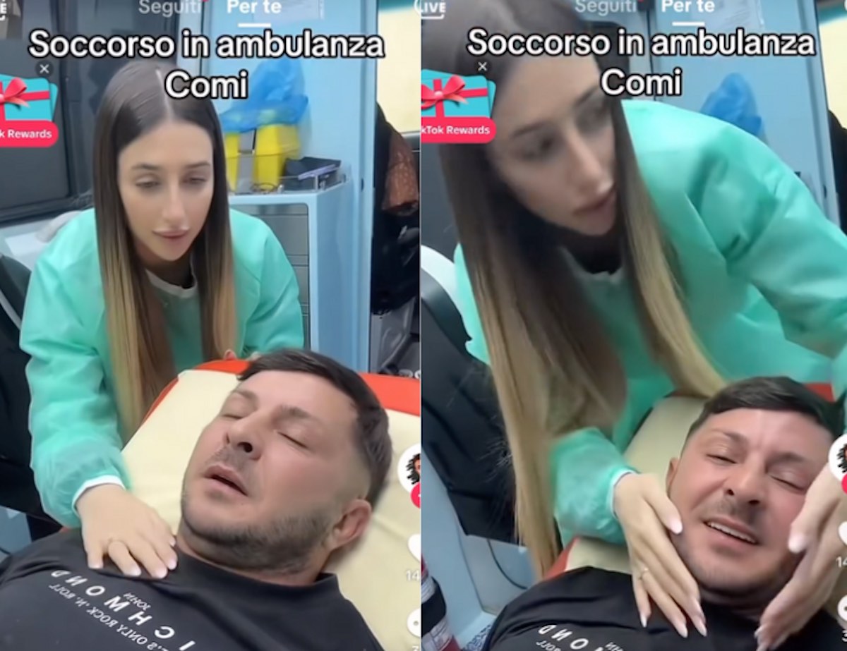La “gaffe” di Gigi Pescheria: affitta un’ambulanza e attrice porno per girare un video