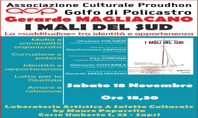 ‘I Mali del Sud’, di Gerardo Magliacano per Giammarino Editore: presentazione del libro sabato 18 novembre