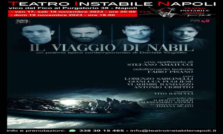 Apertura di stagione del Tin – Teatro Instabile Napoli: venerdì 17 novembre in scena ‘Il Viaggio di Nabil’