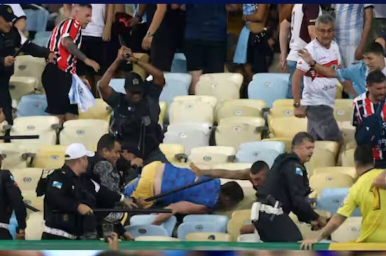 L’Argentina vince in Brasile: scontri sugli spalti, gara sospesa per 20 minuti