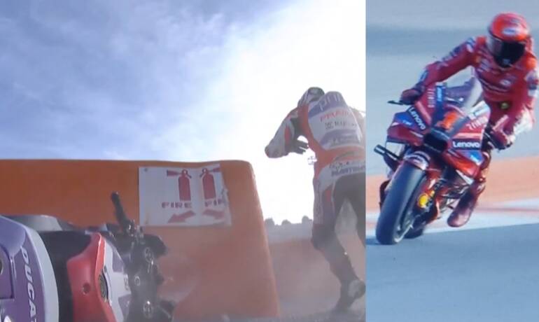 Martin cade, Bagnaia è di nuovo campione del mondo
