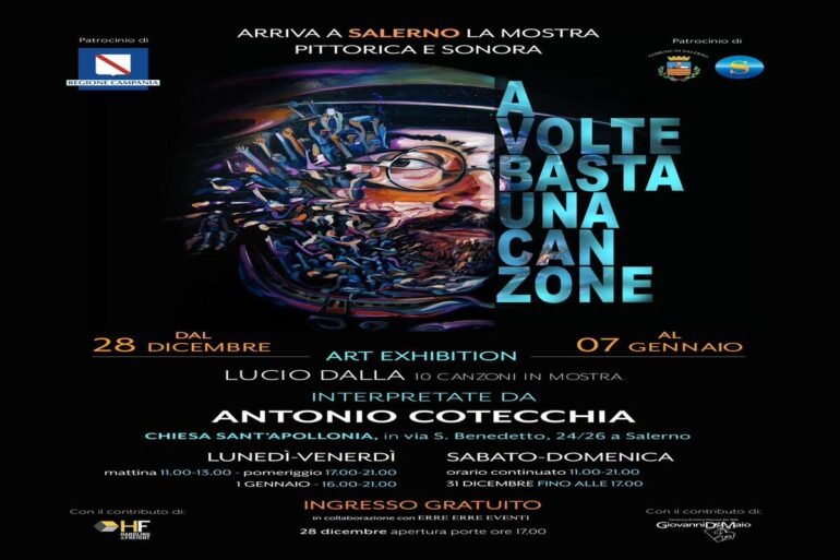 A Salerno la mostra di Antonio Cotecchia dedicata a Lucio Dallaa