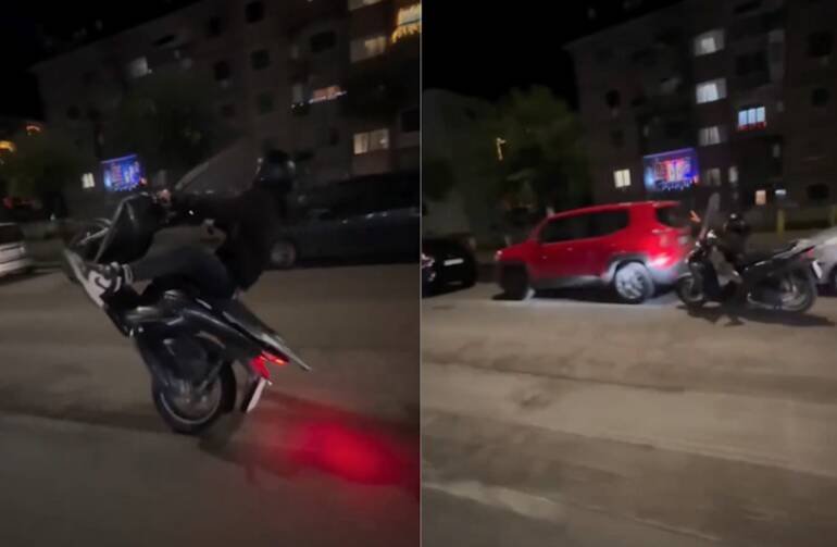 Fuorigrotta, impenna e si schianta contro auto: ragazzo ferito