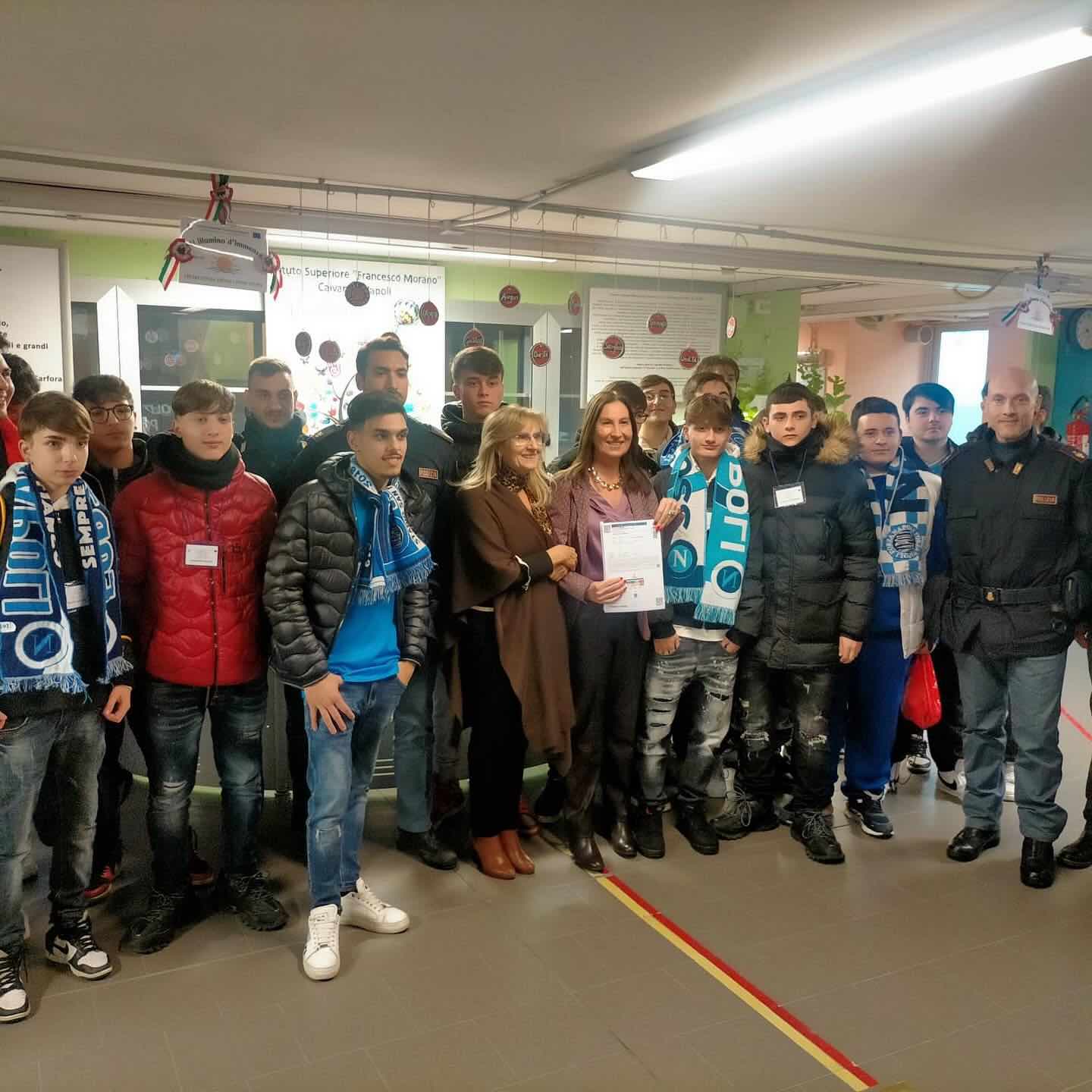 Ragazzi del Parco Verde allo stadio Diego Armando Maradona per il big match Napoli – Braga