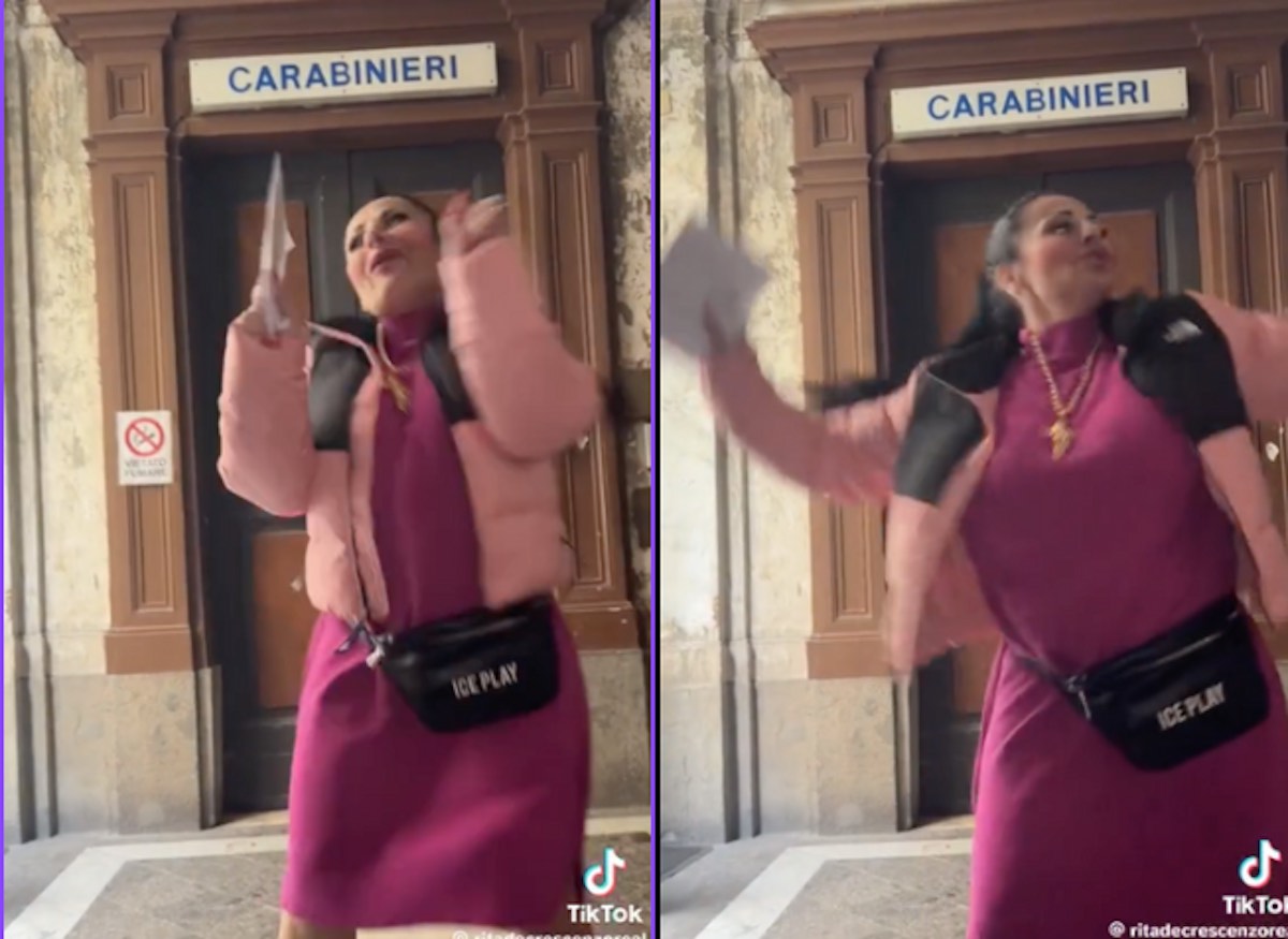 Video tiktoker De Crescenzo balla davanti stazione Carabinieri Napoli