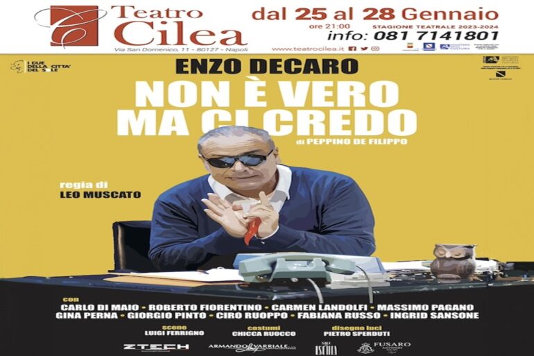 Enzo De Caro al Teatro Cilea di Napoli in ‘Non è vero ma ci credo’