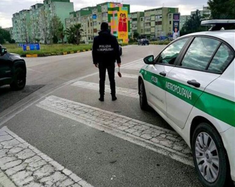 A Caivano controlli della Polizia Metropolitana: multe per 94mila euro