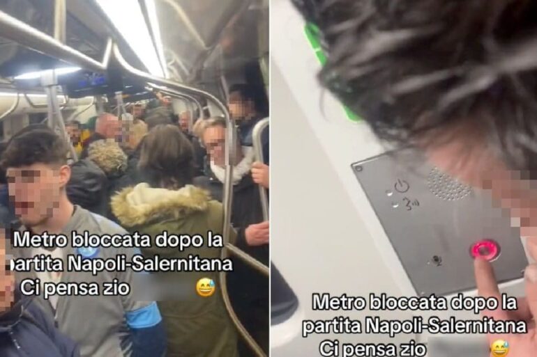 Citofoni di soccorso sui nuovi treni metro 1 Napoli: scherzi su TikTok