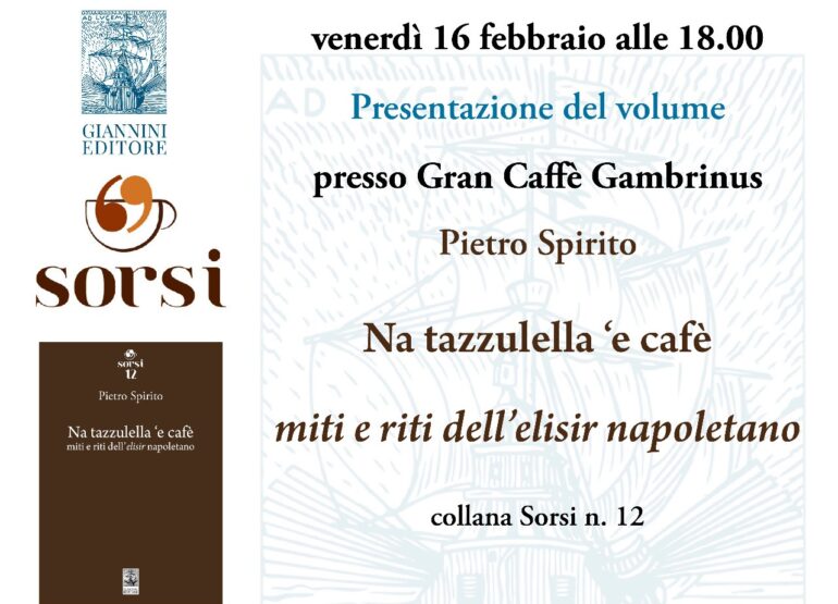 Napoli, presentazione del libro di Pietro Spirito ‘Na tazzulella ‘e cafè