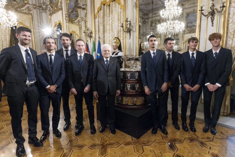 Al Quirinale c’è l’Italia della Davis. E Mattarella: “Complimenti per la vostra coesione”