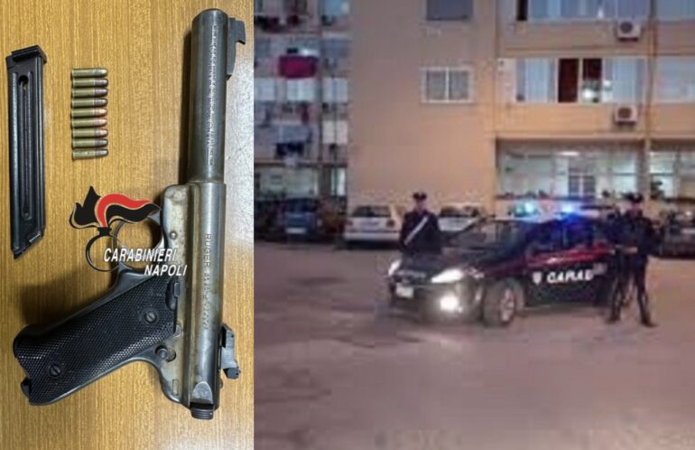 Pomigliano, minorenne incensurato arrestato con una pistola da killer professionista