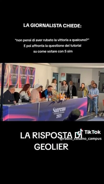 Virale la risposta di Geolier alla giornalista che gli chiede: “Ti senti a disagio per aver rubato la vittoria…”