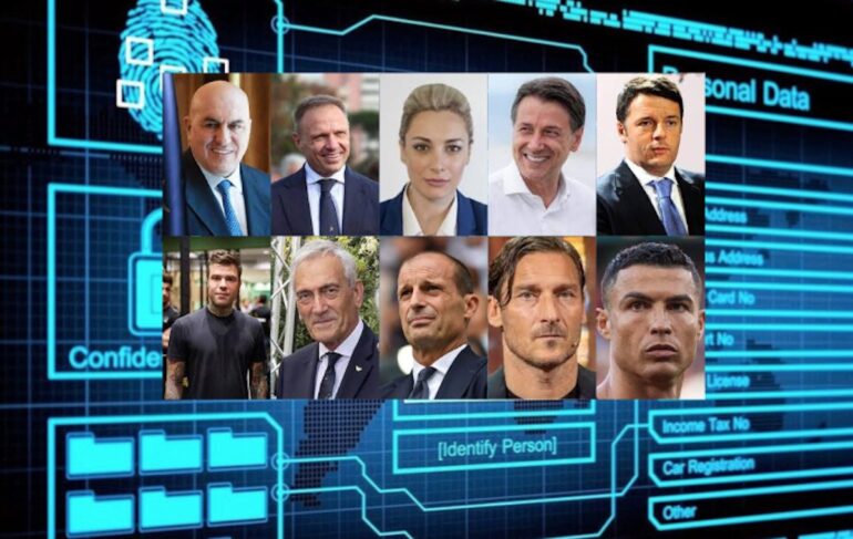 Perugia, tutti i nomi degli spiati: da Fedez a Cristiano Ronaldo, Allegri e poi Totti e Gravina