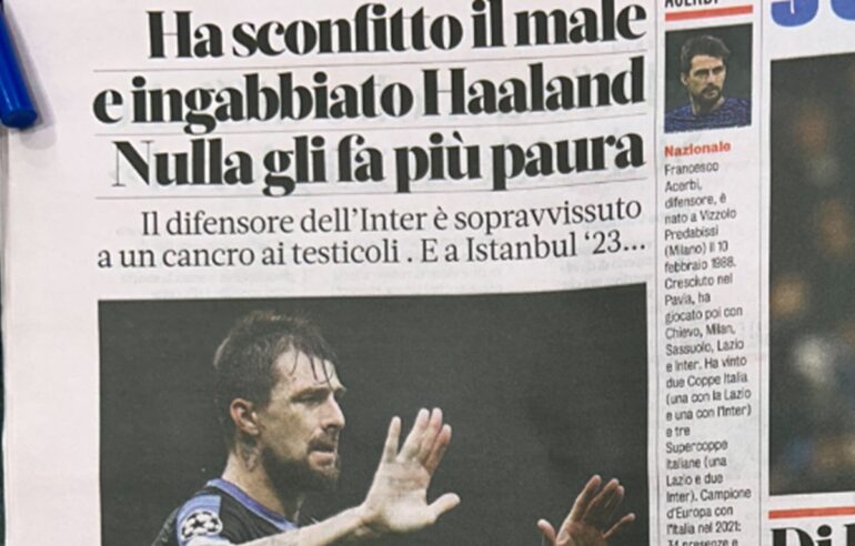 Gazzetta da non credere: ‘sviolinata’ ad Acerbi nel giorno delle audizioni in Procura Figc