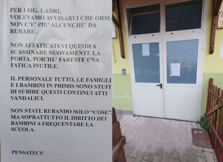Casandrino, asilo derubato 3 volte in una settimana: portati via anche gli ovetti di Pasqua dei bambini