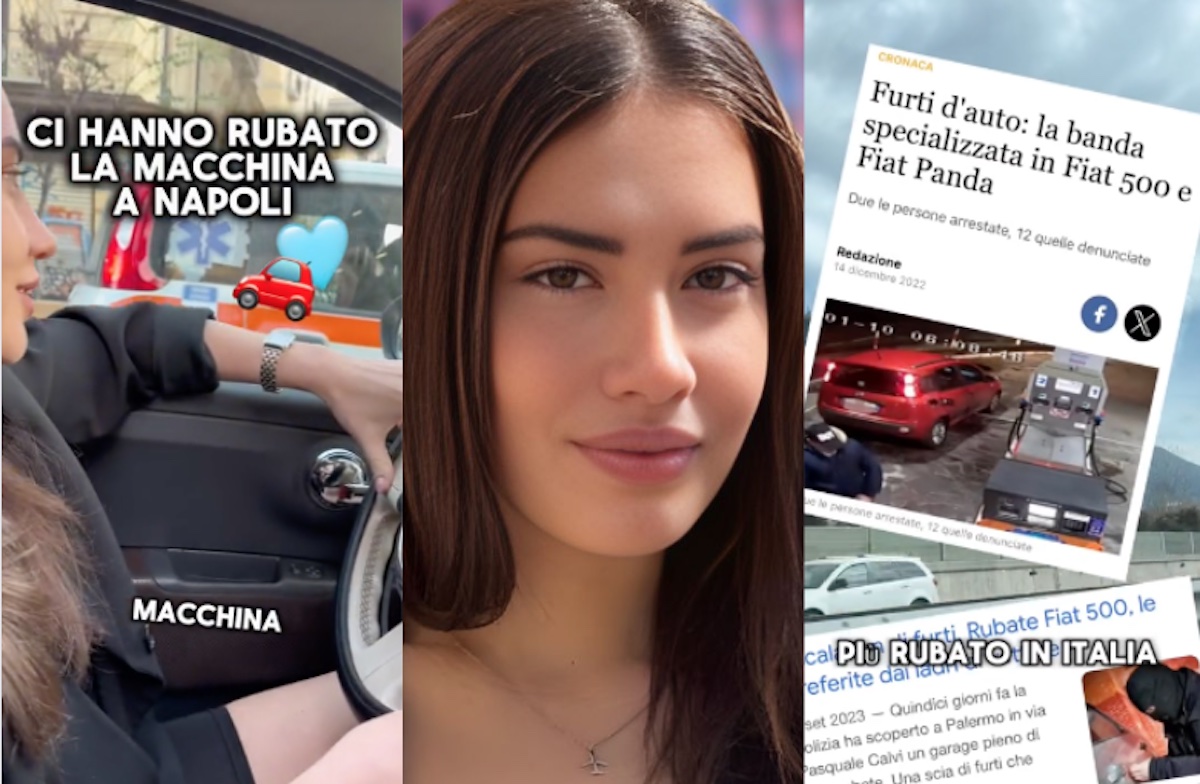 Napoli: auto influencer Martina Bugliarelli rubata. “Comune evento in città”