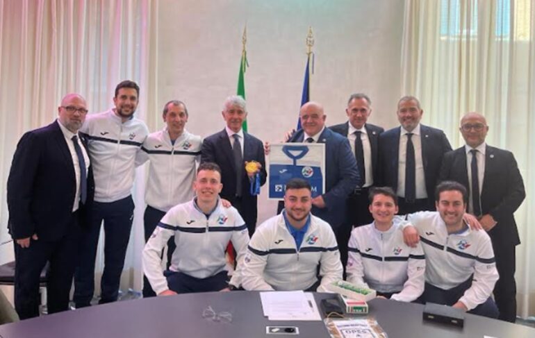 Il Ministro dello sport Abodi accoglie la Nazionale di Subbuteo campione del mondo