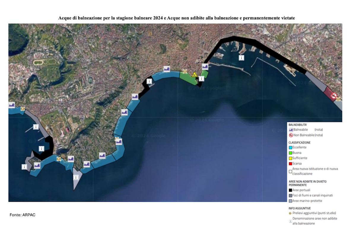 Napoli, il comune ha pubblicato le zone dove è consentita la balneazione