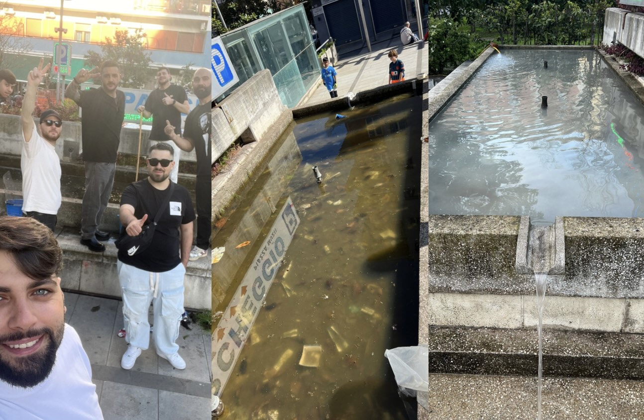Arenella: cittadini ripuliscono fontana comunale abbandonata