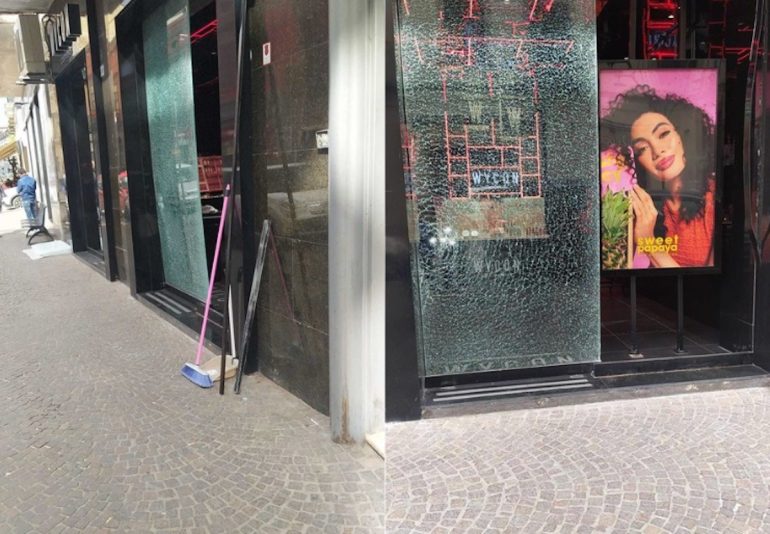 Negozianti di Frattamaggiore sotto attacco: spari contro una profumeria e furto in una vineria