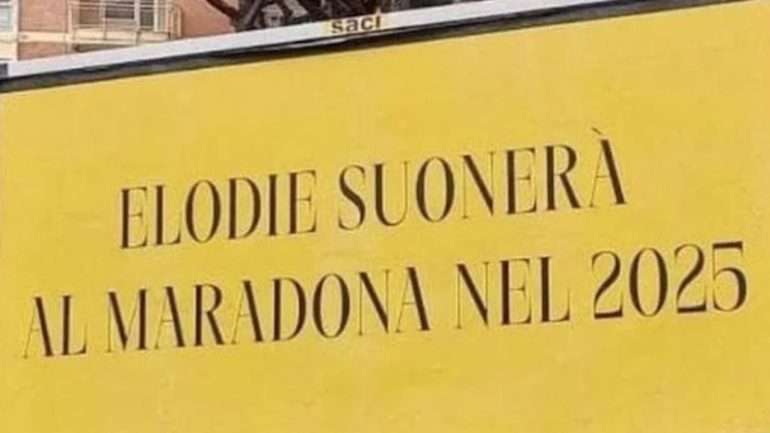 Naples, Elodie concert at Maradona but in 2025
