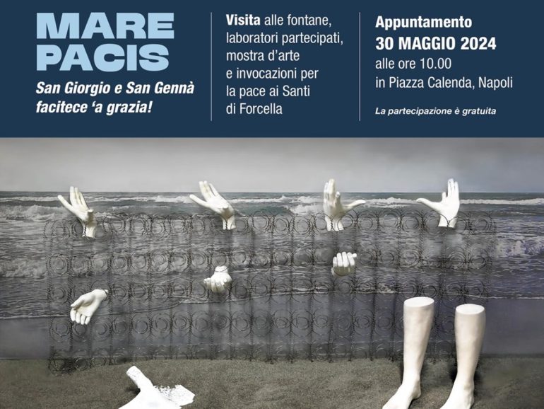 ‘Mare Pacis’, Forcella invoca la pace con i messaggi artistici dei cittadini e le opere di Gino Quinto